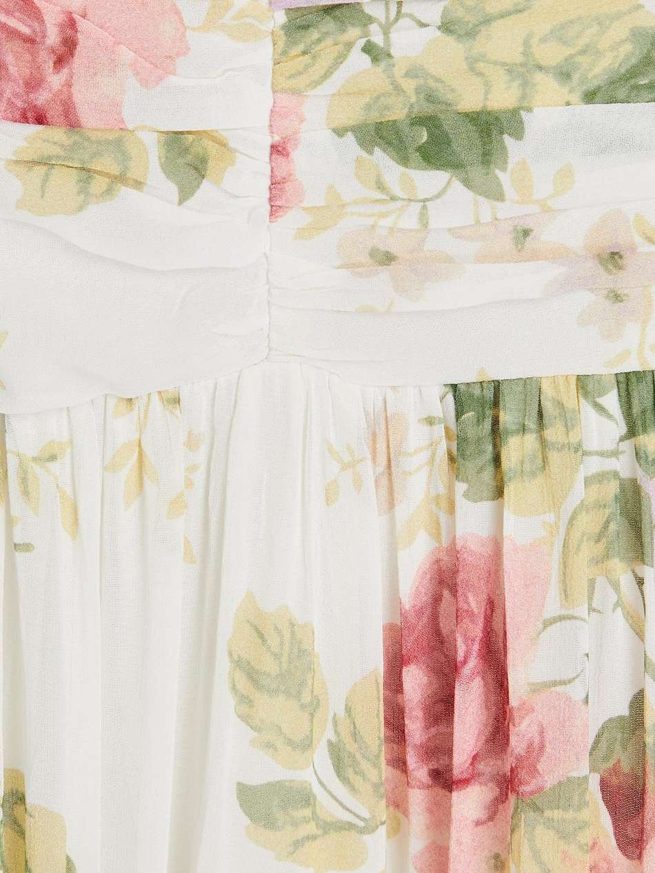 tiered floral-print georgette maxi dress