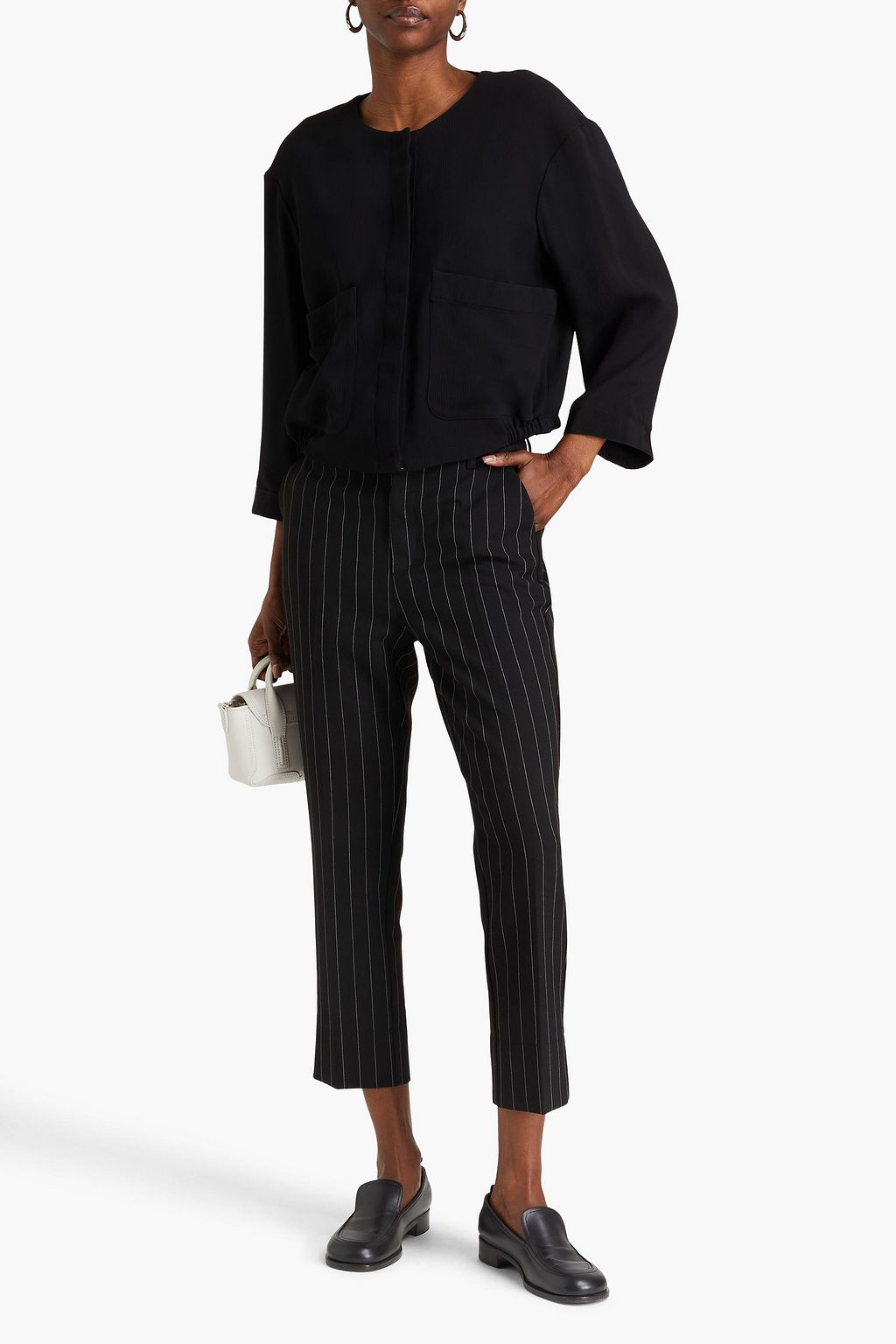 EMPORIO ARMANI クレポン クロップドジャケット