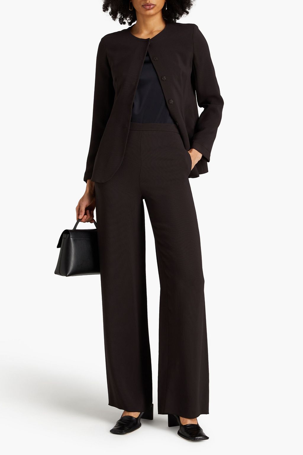 EMPORIO ARMANI 트윌 와이드 레그 팬츠