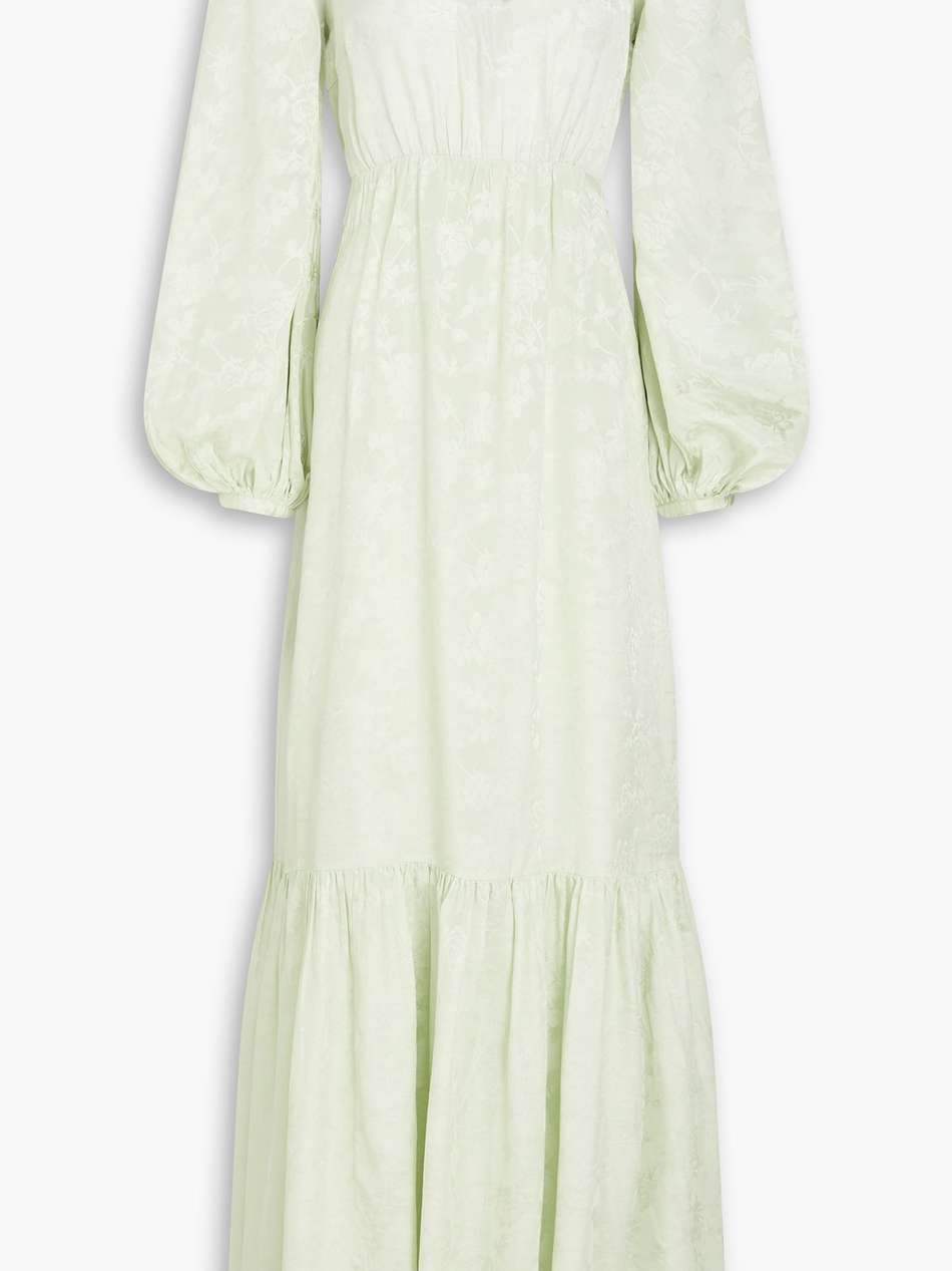 cutout satin-jacquard maxi dress