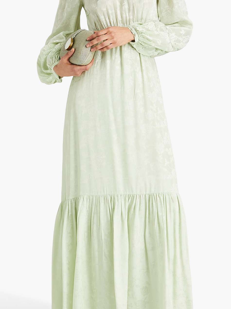 cutout satin-jacquard maxi dress
