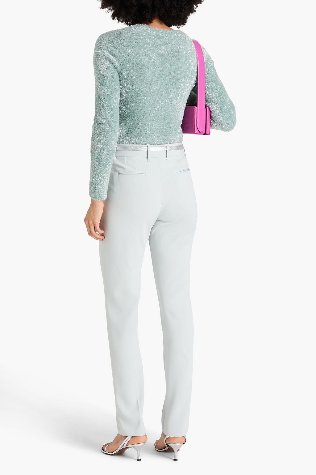 EMPORIO ARMANI 크레이프 테이퍼드 팬츠