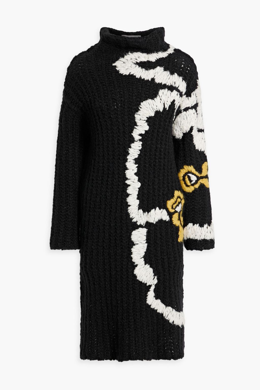 VALENTINO GARAVANI Oversized embroidered alpaca-blend turtleneck ...