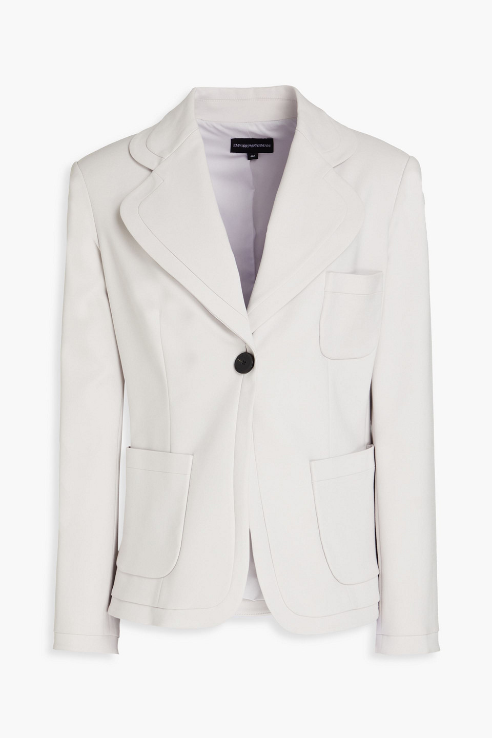 Emporio Armani Cotton-blend Blazer In Grey