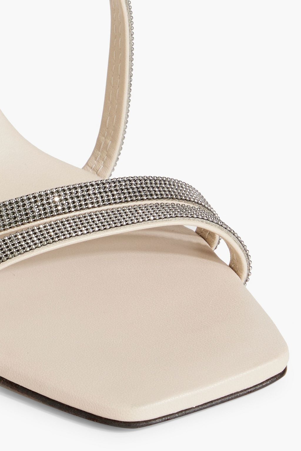 BRUNELLO CUCINELLI Bead-embellished leather sandals
