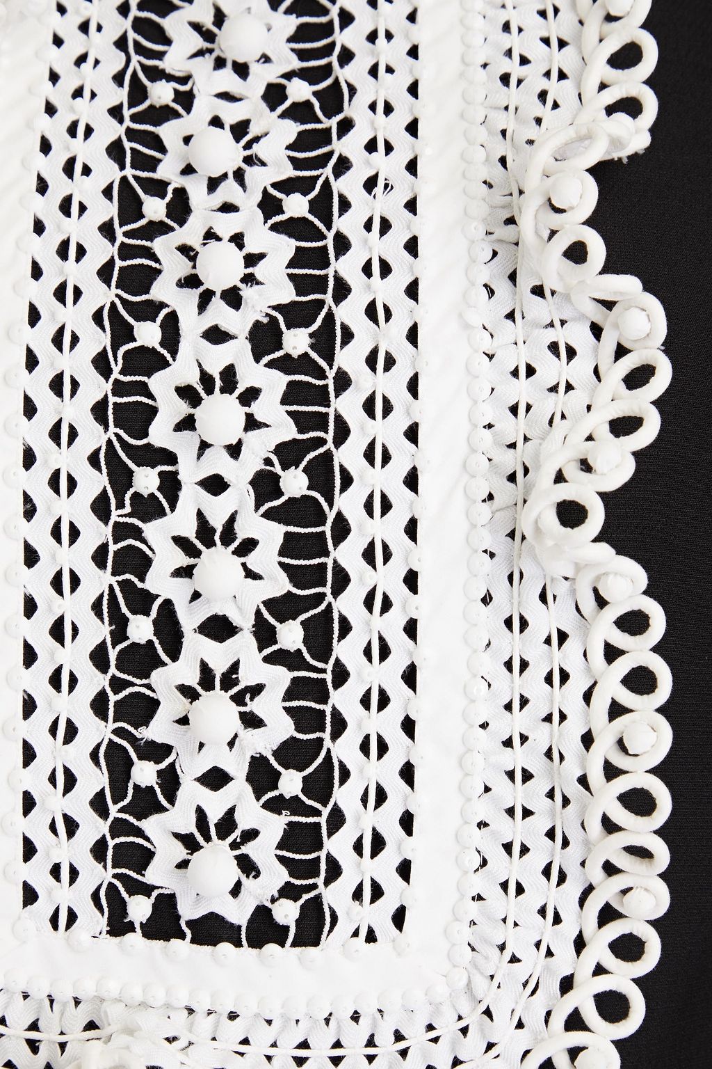 VALENTINO GARAVANI Embroidered wool and silk-blend mini dress