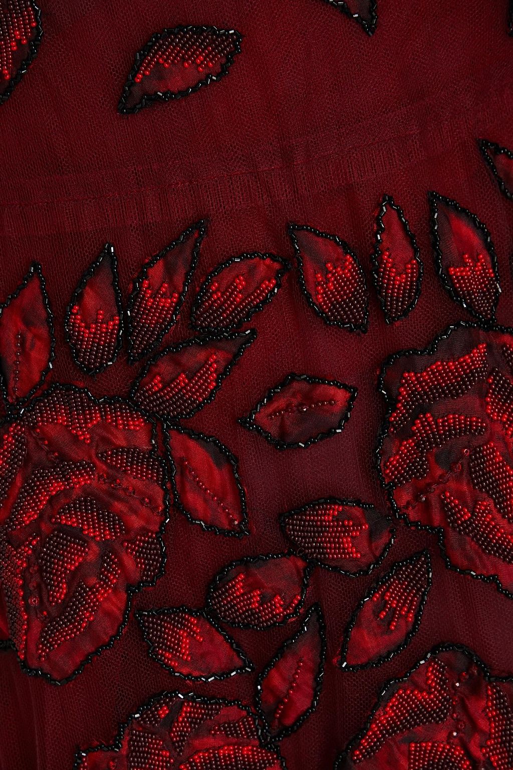 VALENTINO GARAVANI Bead-embellished tulle gown