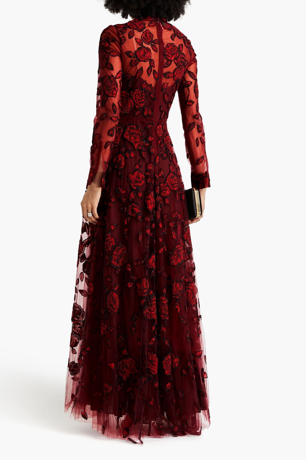 VALENTINO GARAVANI Bead-embellished tulle gown
