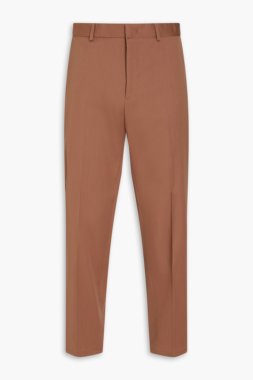 jil sander - tapered wool-twill pants - brown - it 52