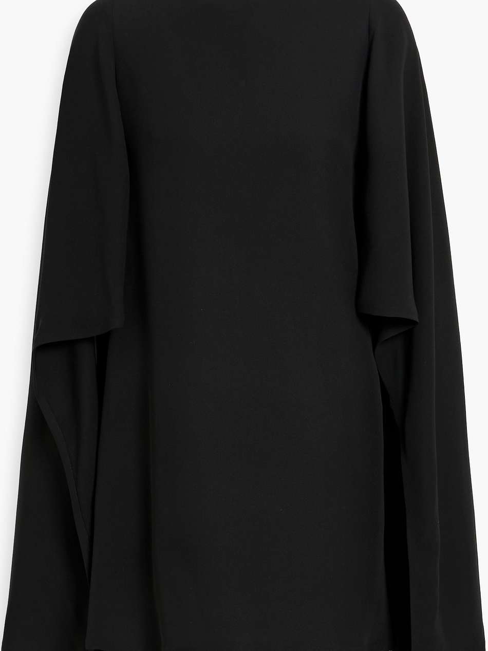 cape-effect silk-crepe mini dress
