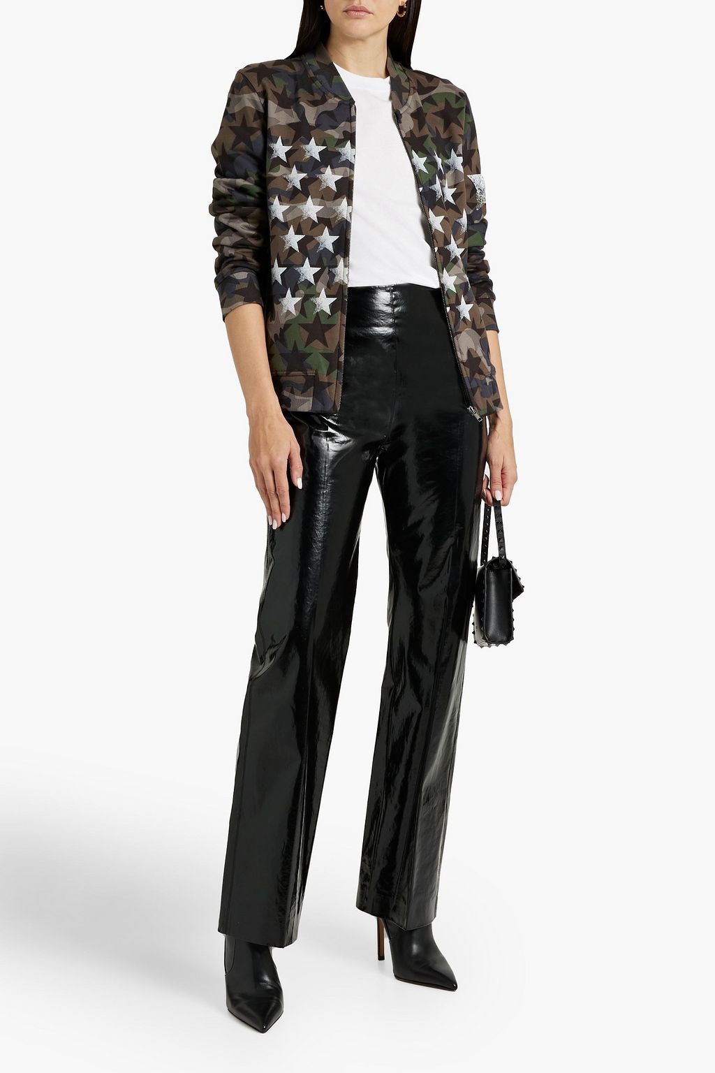 VALENTINO GARAVANI Printed French cotton-blend terry jacket