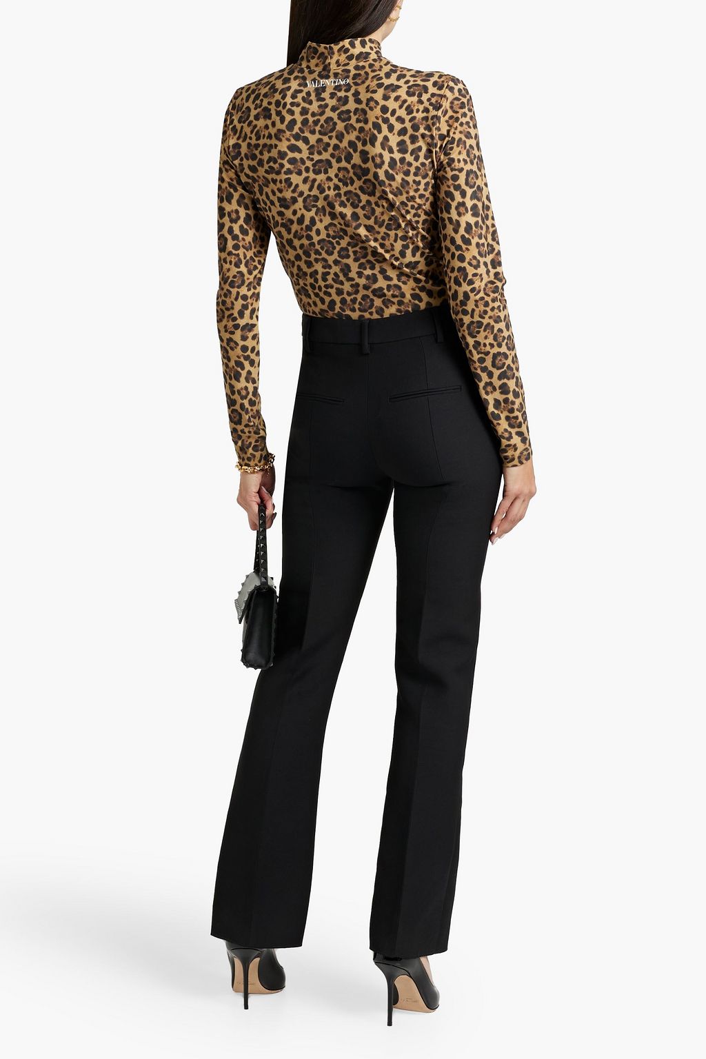 VALENTINO GARAVANI Wool and silk-blend bootcut pants