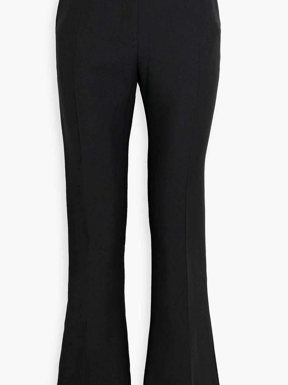 wool and silk-blend bootcut pants