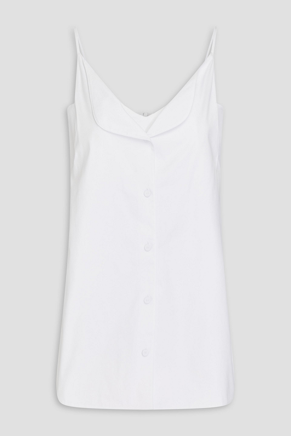 E.l.v. Denim X The Outnet The Corset Cotton-blend Poplin Top In White