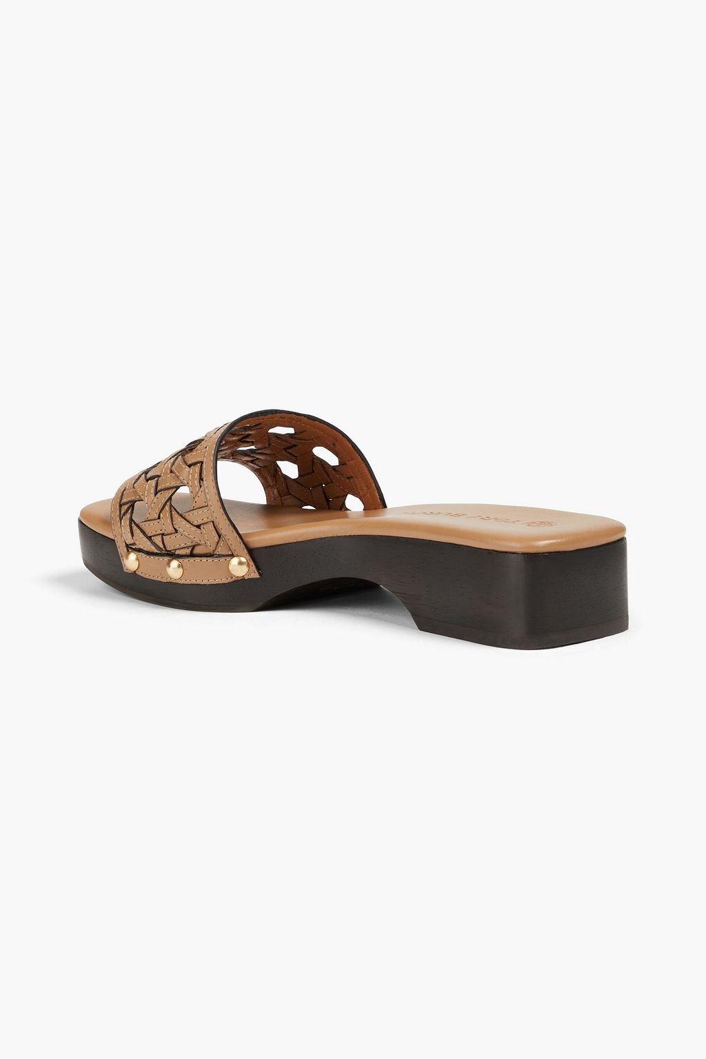 TORY BURCH 우븐 가죽 뮬