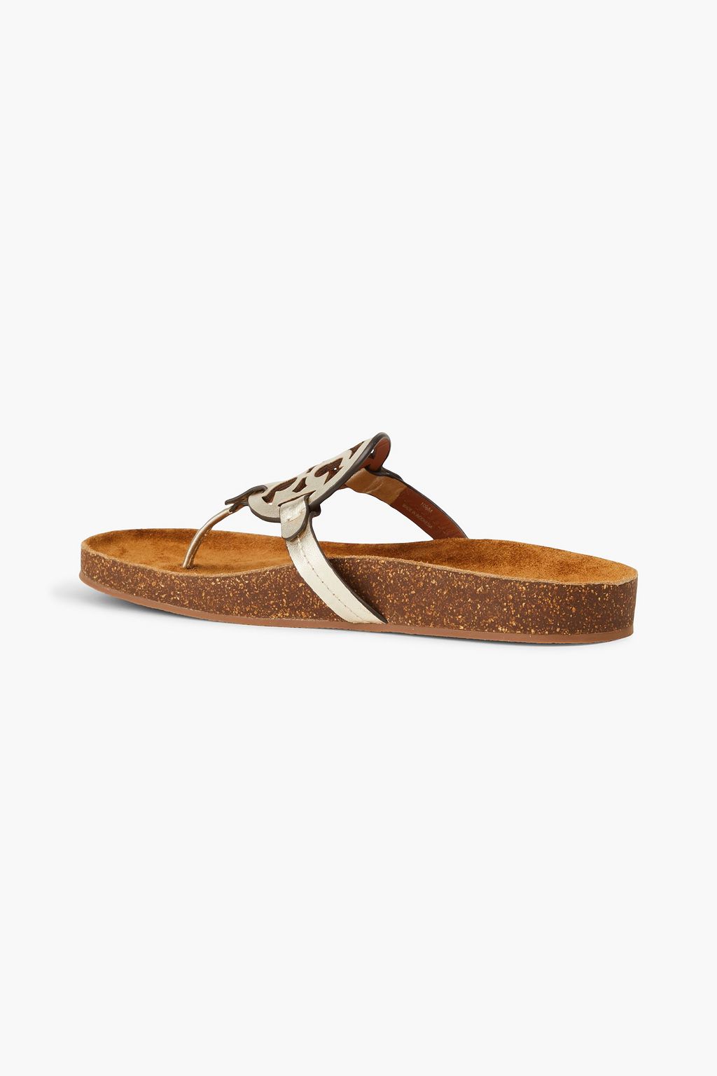 TORY BURCH 밀러 클라우드 메탈릭 가죽 샌들