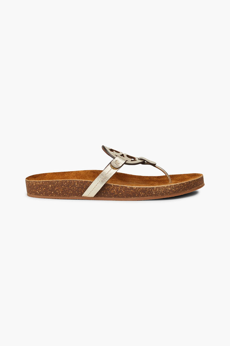 Tory Burch - Miller Cloud metallic leather sandals - Metallic - US 5
