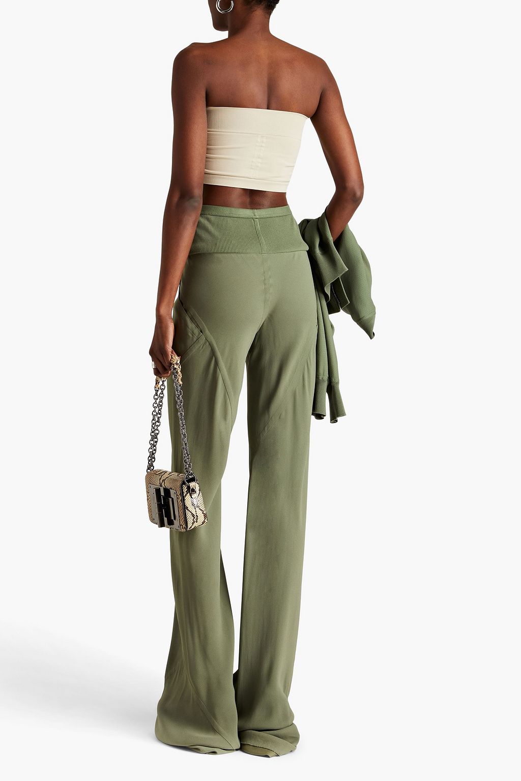 RICK OWENS Strapless stretch-knit bra top