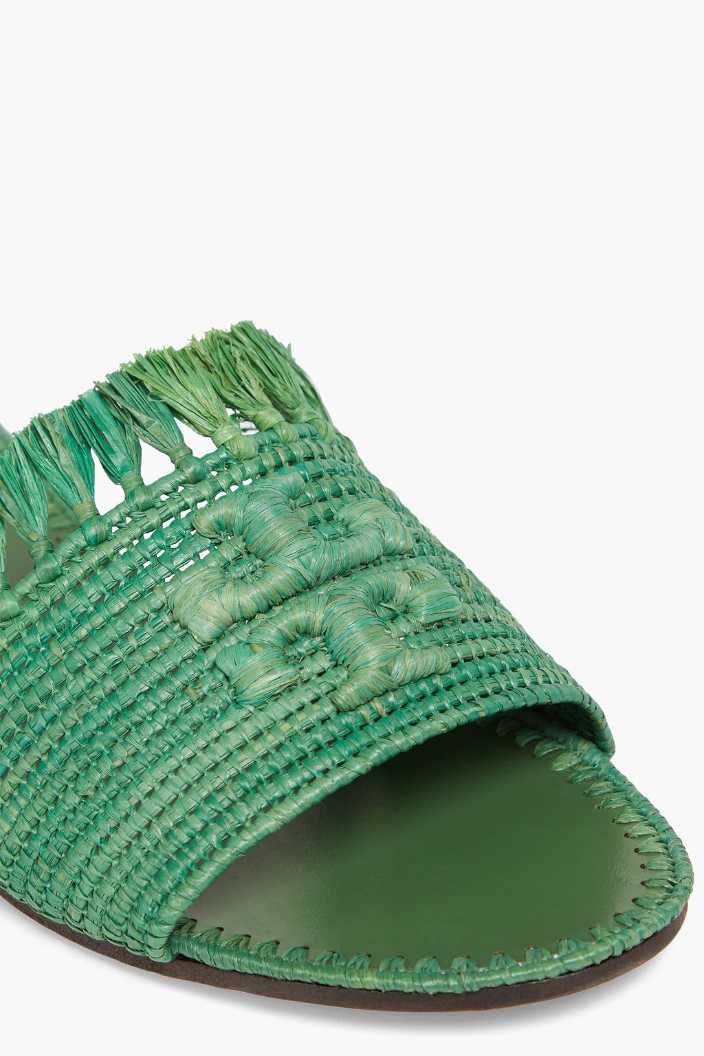 TORY BURCH Eleanor raffia slides