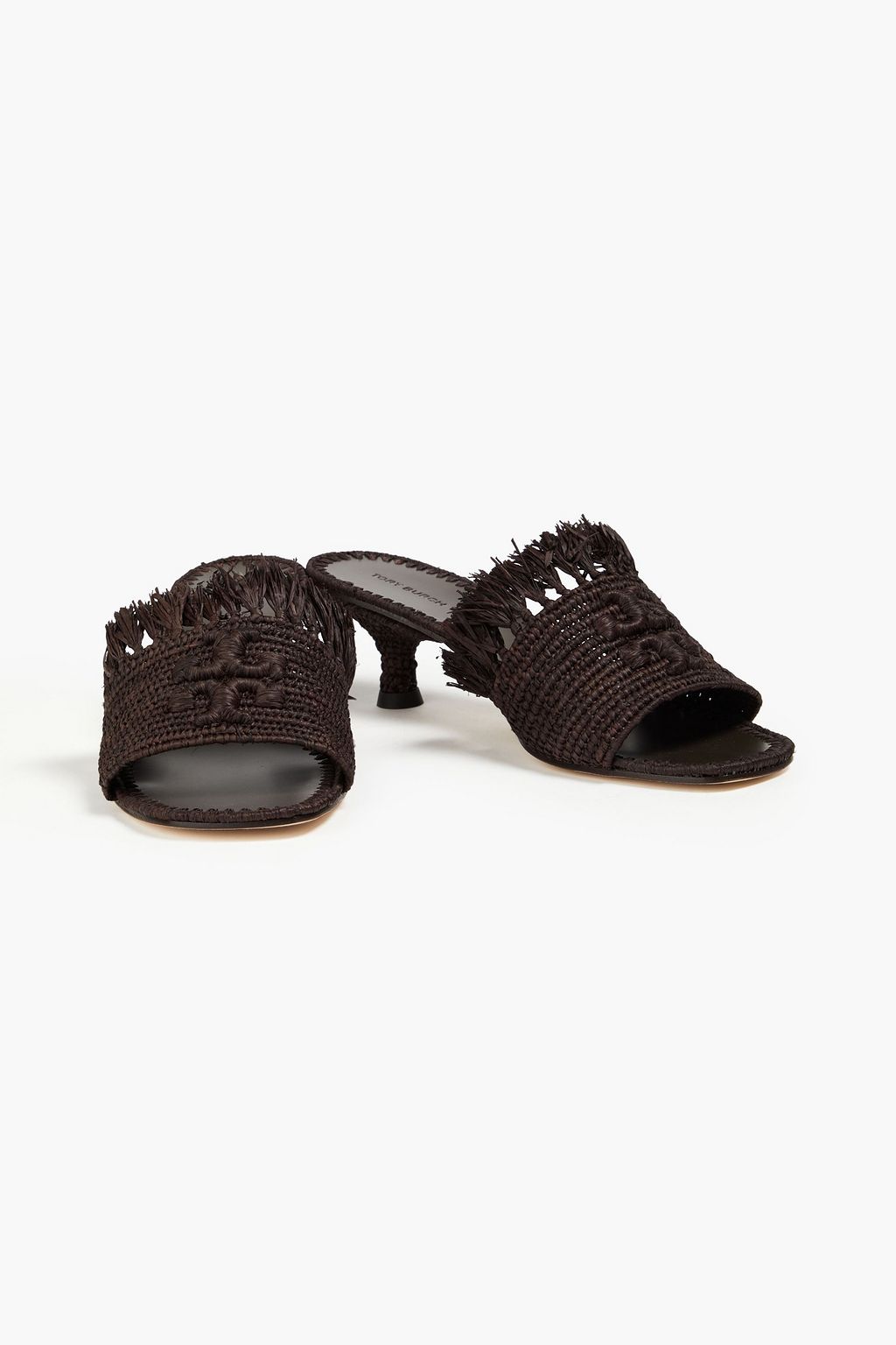TORY BURCH 일리노어 아플리케 라피아 뮬