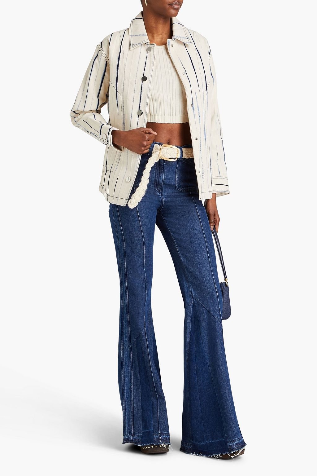 TORY BURCH 프린트 데님 재킷