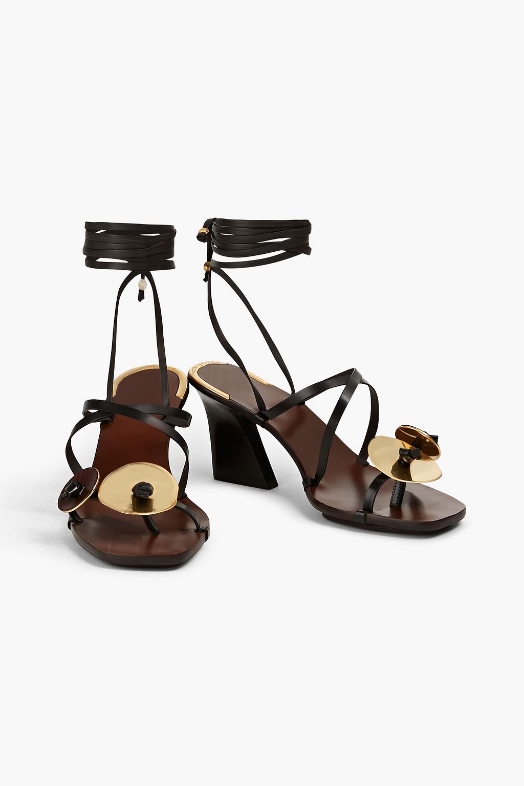TORY BURCH Sandalen aus Leder mit Verzierung