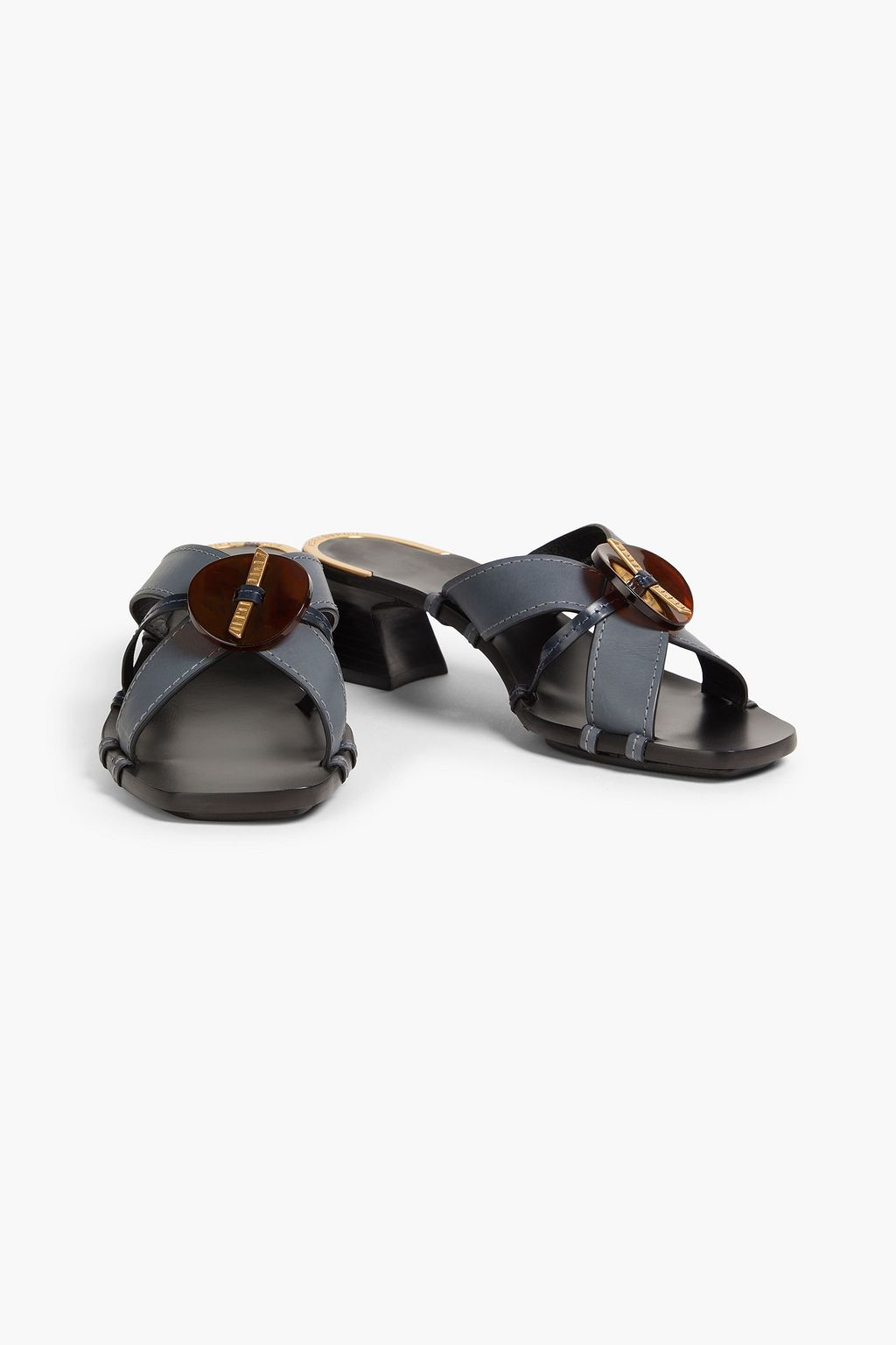 TORY BURCH 장식 디테일 가죽 뮬