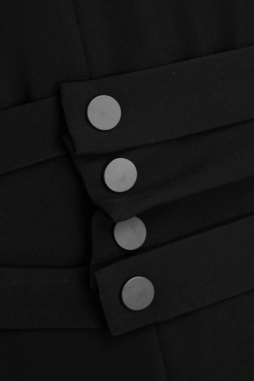 EMPORIO ARMANI クレープ ワンピース ベルト付き サテントリム