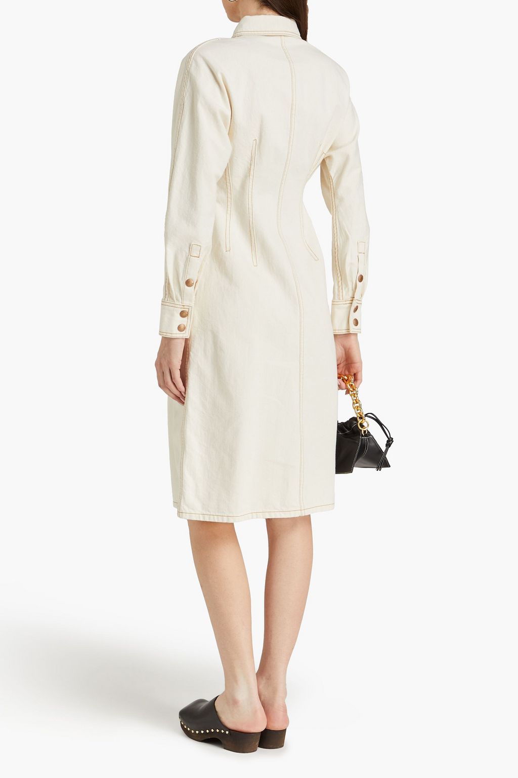 TORY BURCH 데님 셔츠 드레스