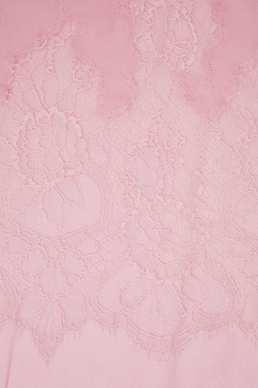 VALENTINO GARAVANI Lace-trimmed modal and cashmere-blend scarf