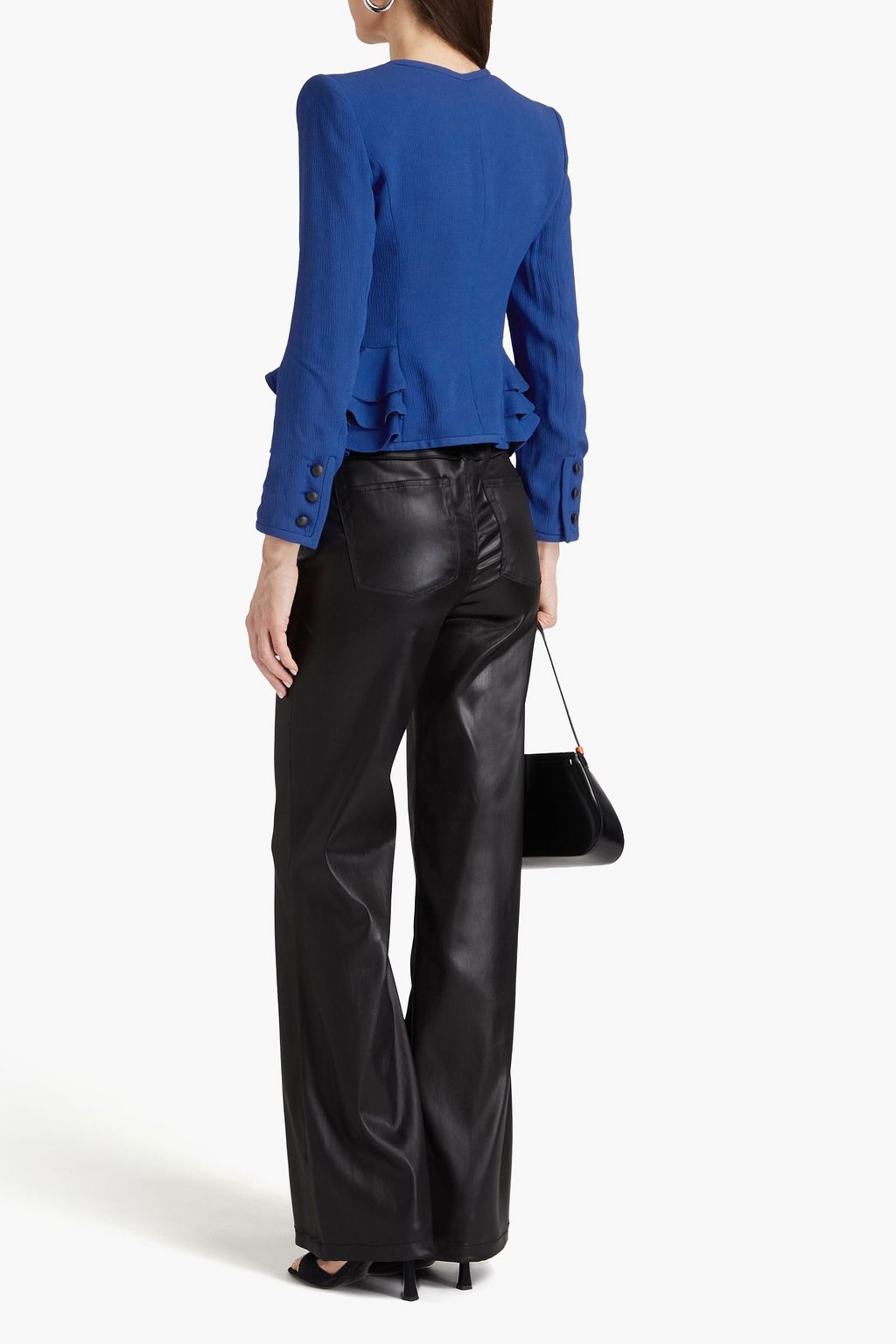 EMPORIO ARMANI Ruffled crepe jacket