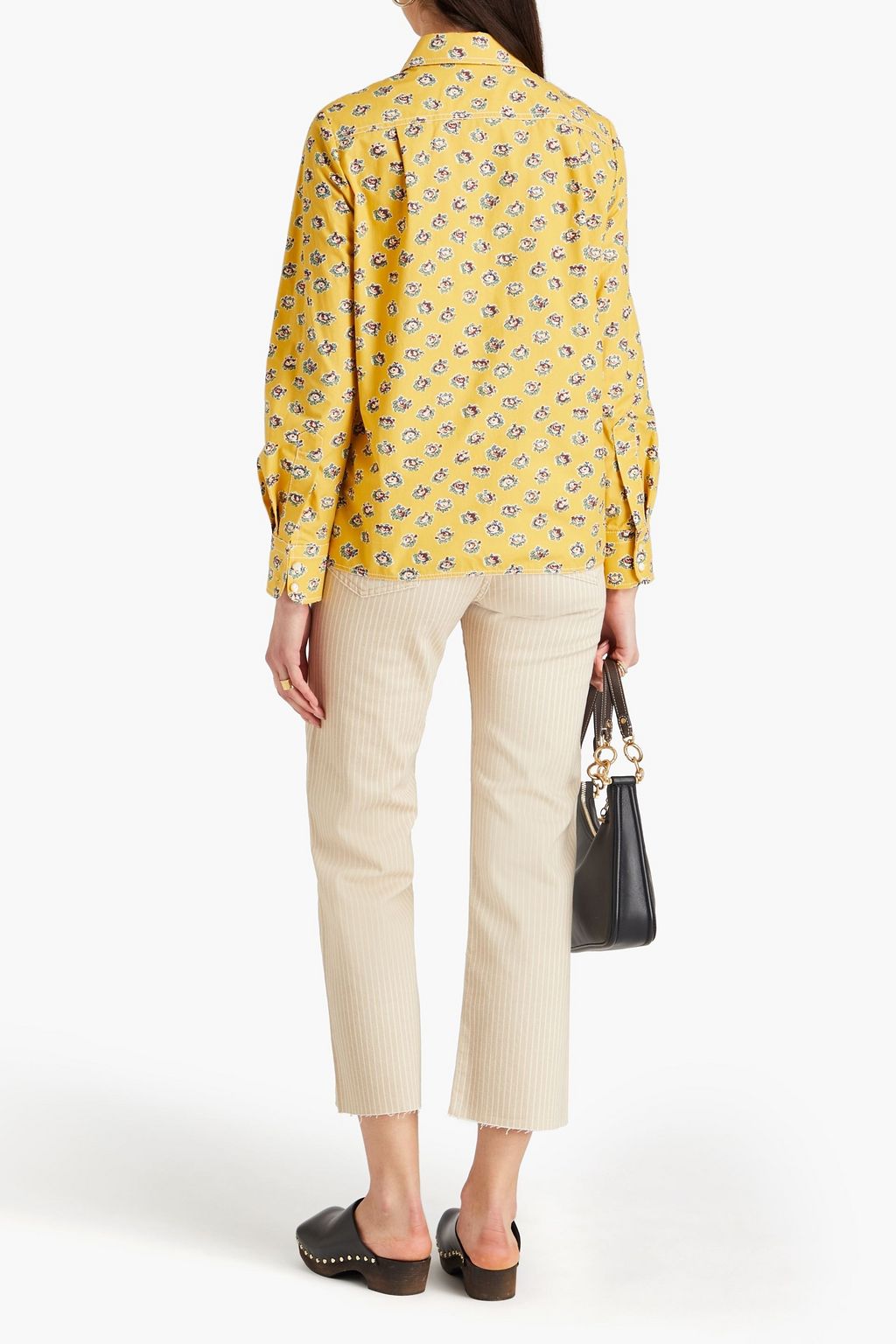 TORY BURCH Floral-print cotton-poplin shirt