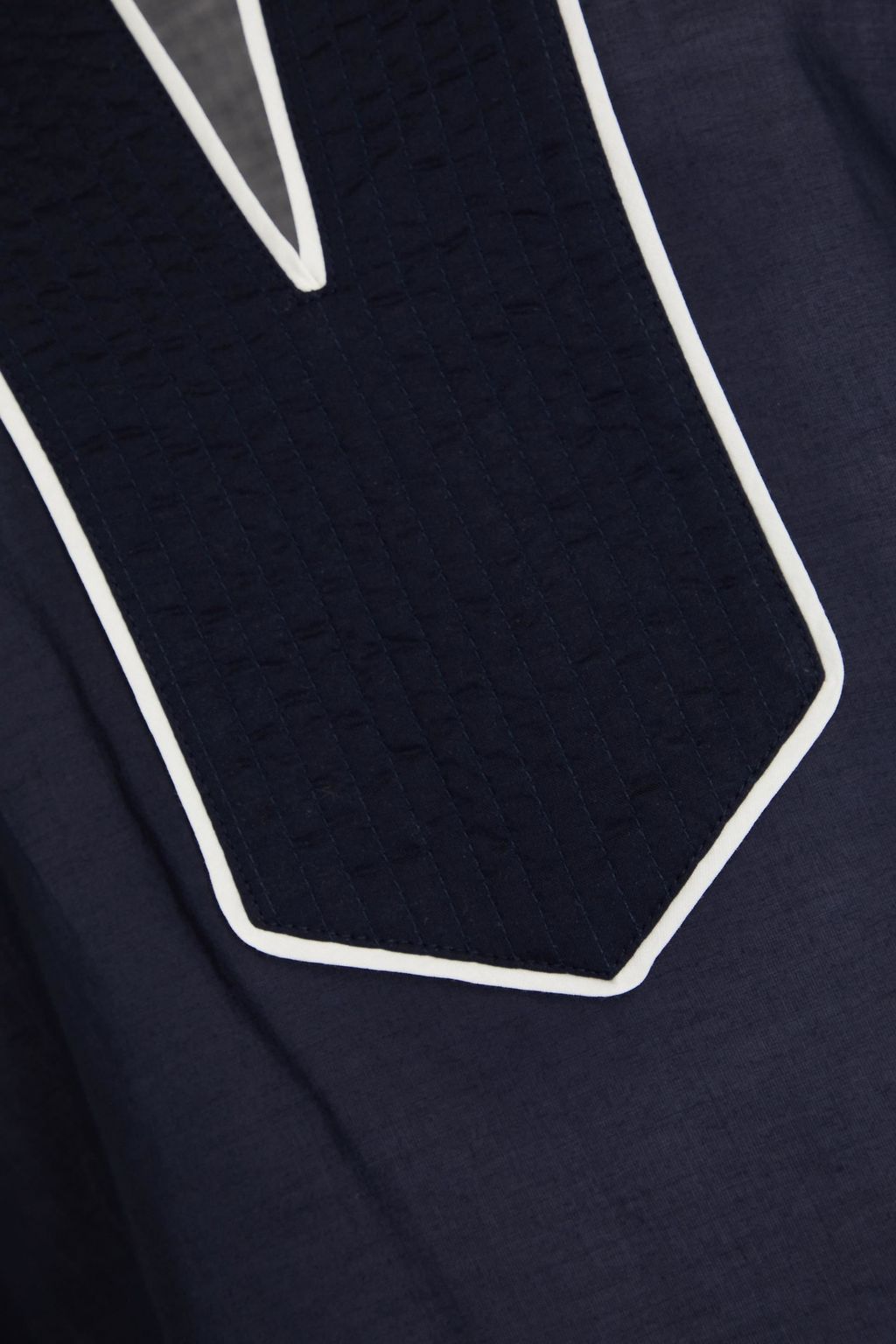 TORY BURCH Tunika aus Baumwoll-Voile in Colour-Block-Optik