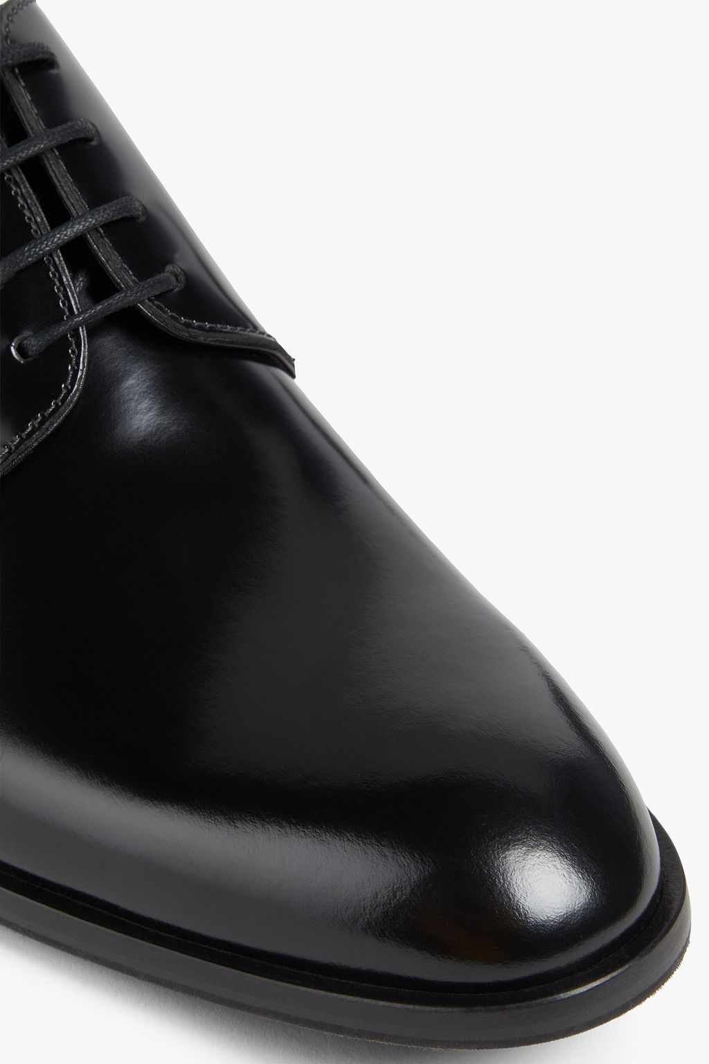 EMPORIO ARMANI Glossed leather oxford shoes
