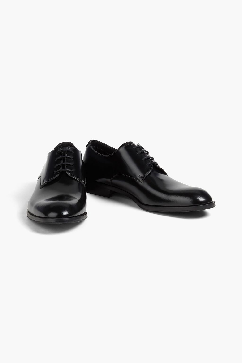 EMPORIO ARMANI Glossed leather oxford shoes
