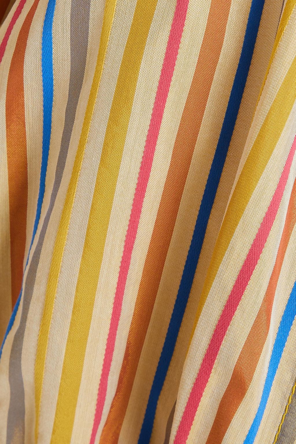 TORY BURCH Striped cotton and silk-blend blouse