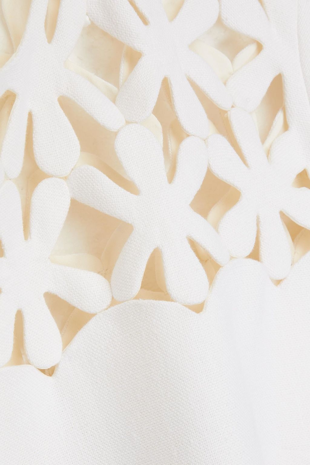 VALENTINO GARAVANI Laser-cut hemp midi dress