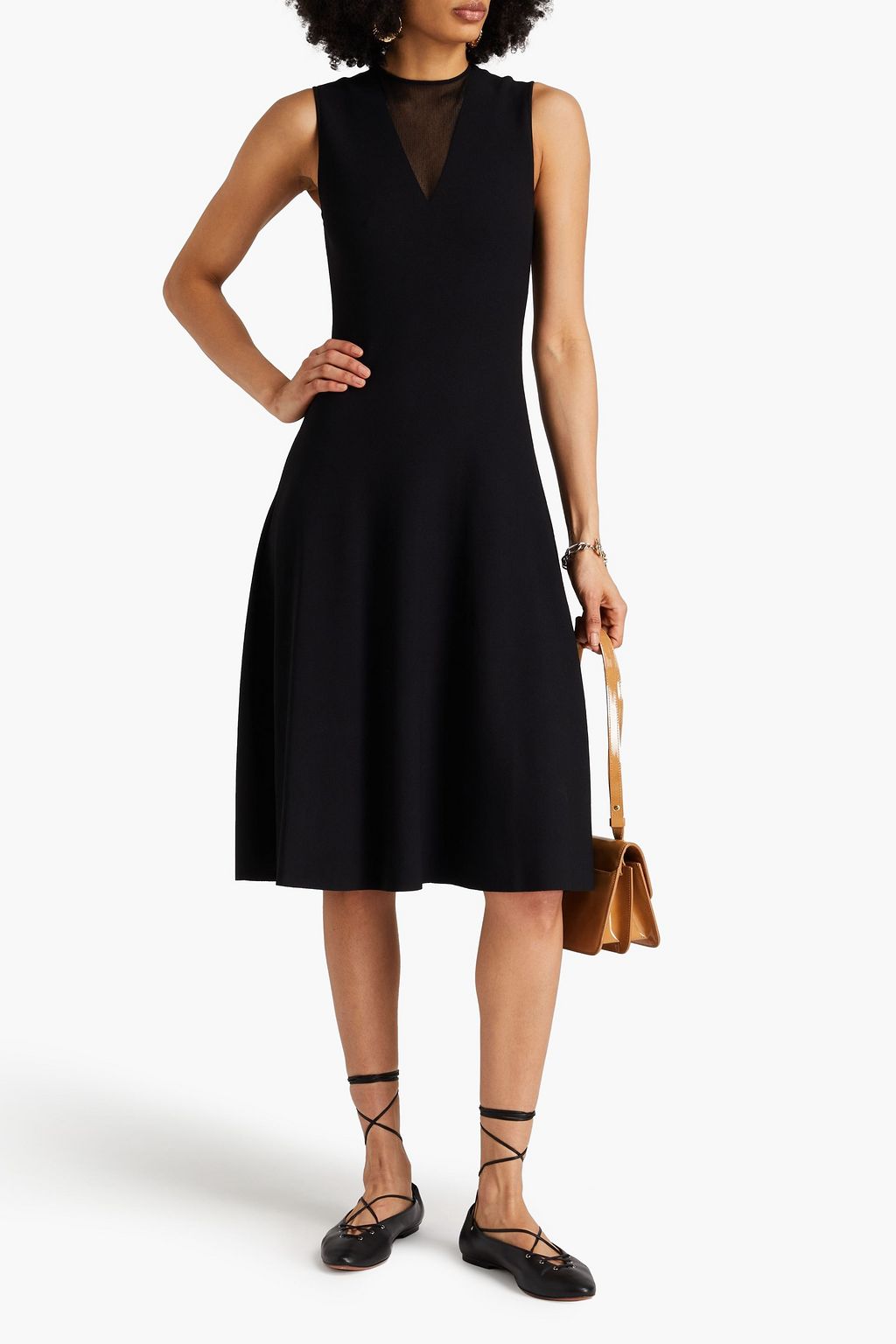 FERRAGAMO Flared ponte dress