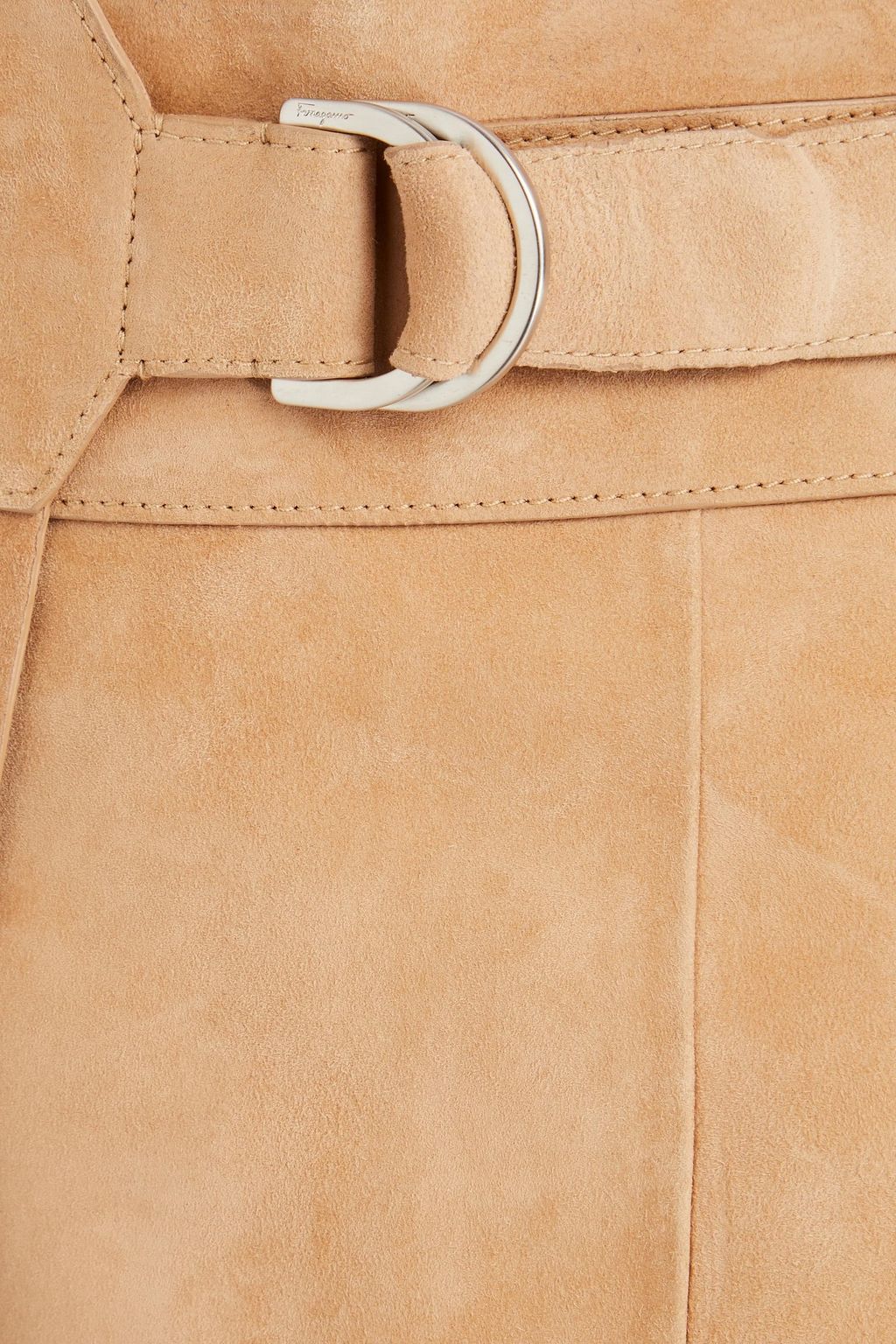 FERRAGAMO Suede wrap skirt