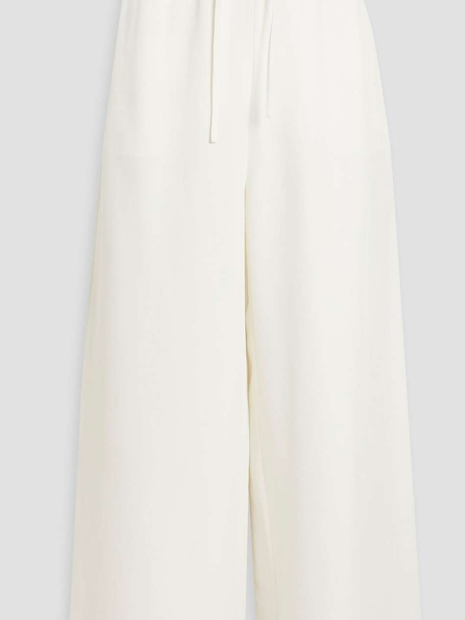 silk-blend crepe culottes