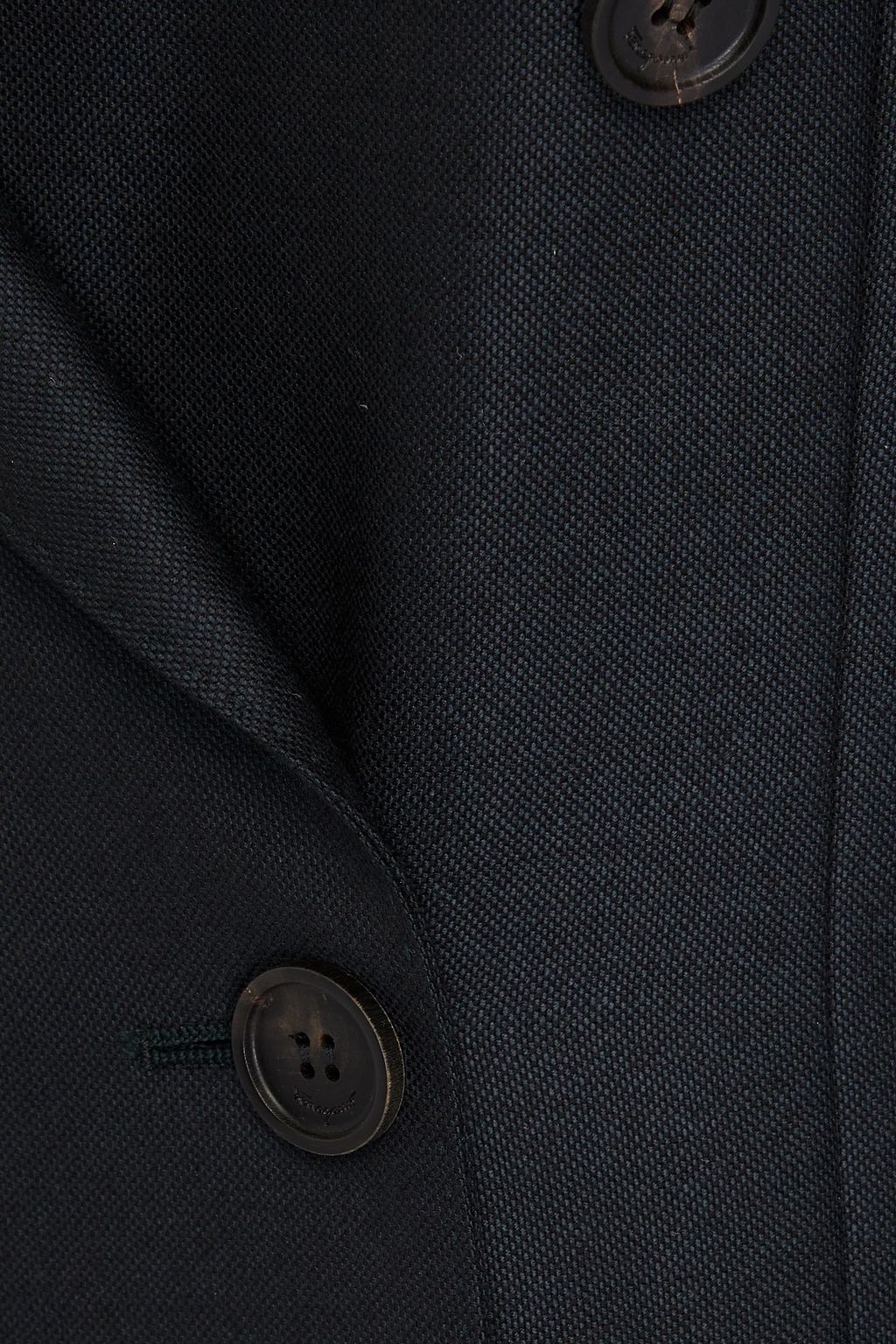 FERRAGAMO Double-breasted grain de poudre wool