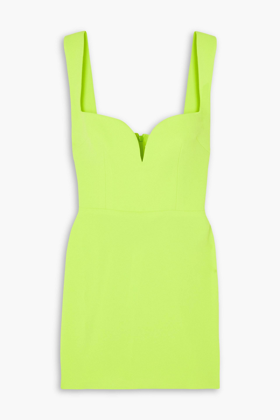 Alex Perry Auden Crepe Mini Dress In Bright Green