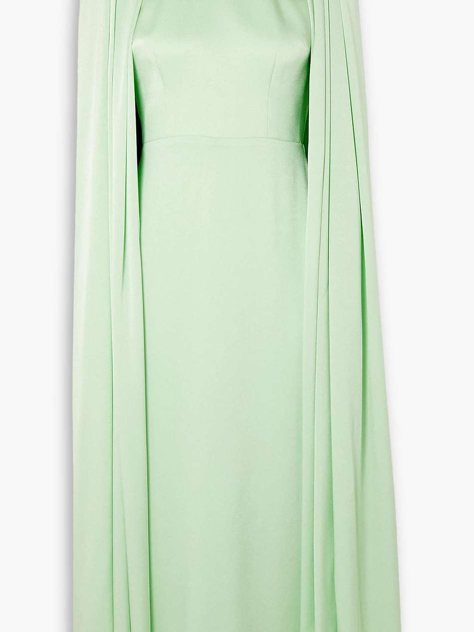 beckett cape-effect satin-crepe midi dress