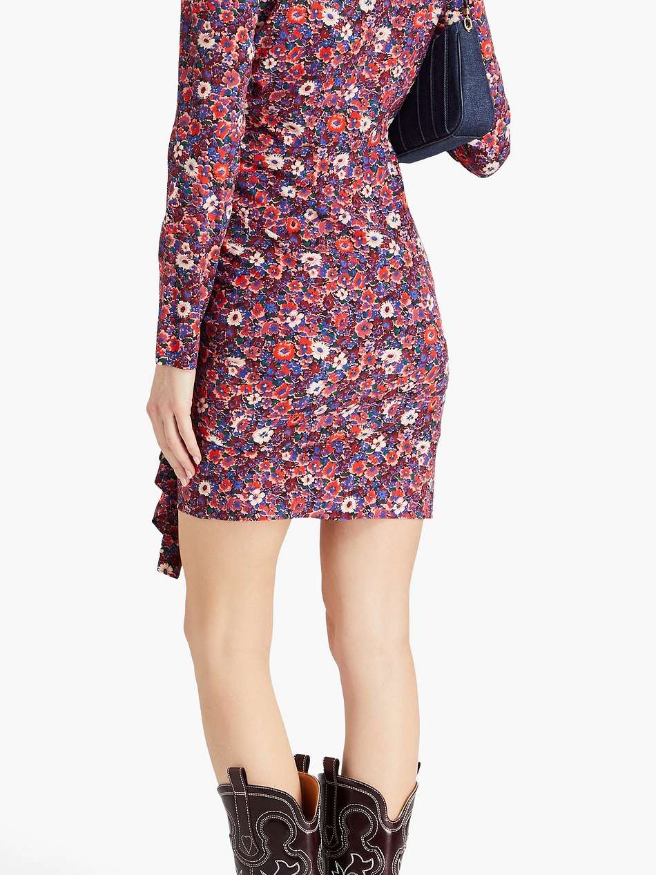 louella floral-print stretch-silk mini dress