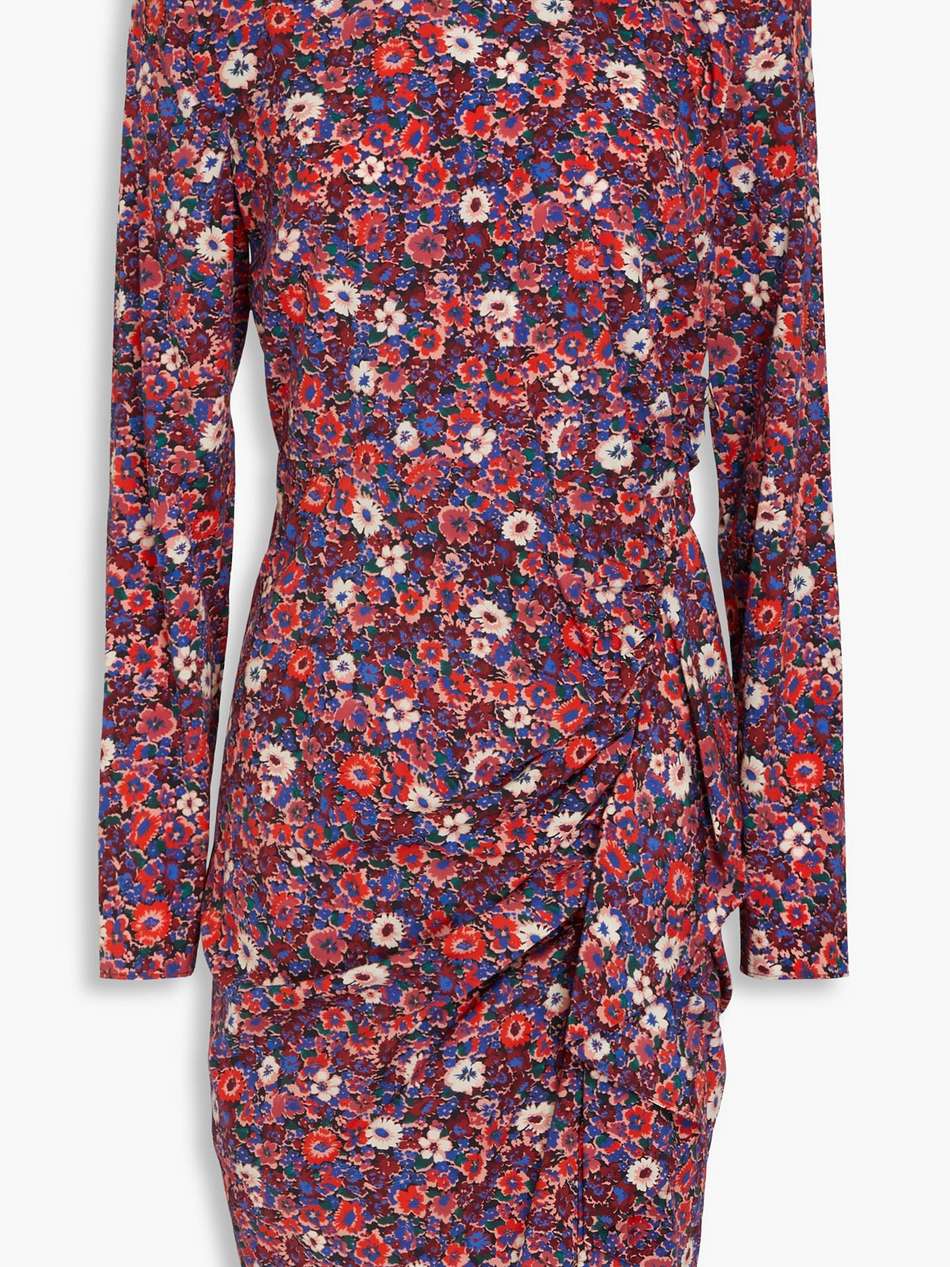 louella floral-print stretch-silk mini dress