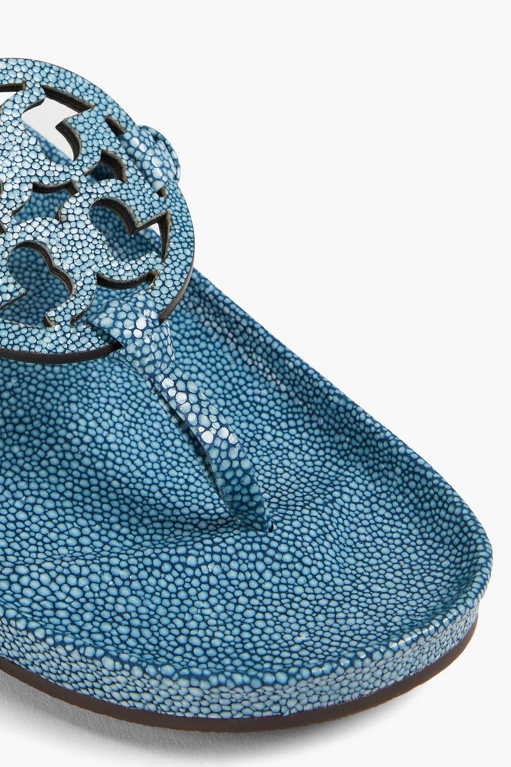 TORY BURCH Stingray-effect leather sandals