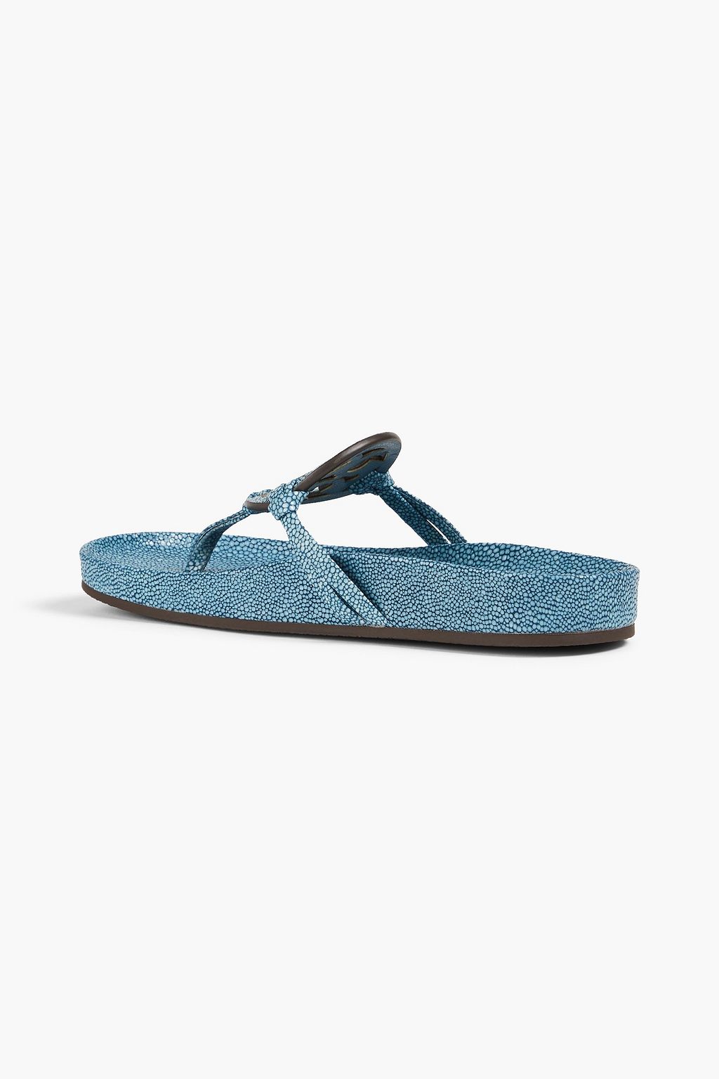 TORY BURCH Stingray-effect leather sandals