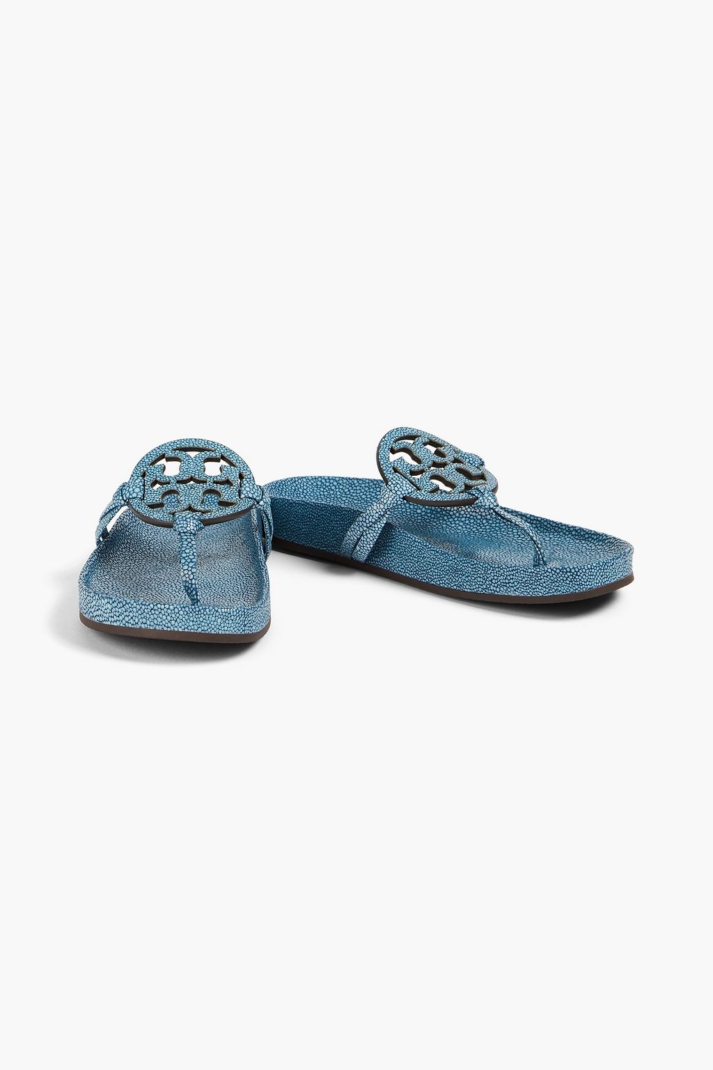 TORY BURCH Stingray-effect leather sandals