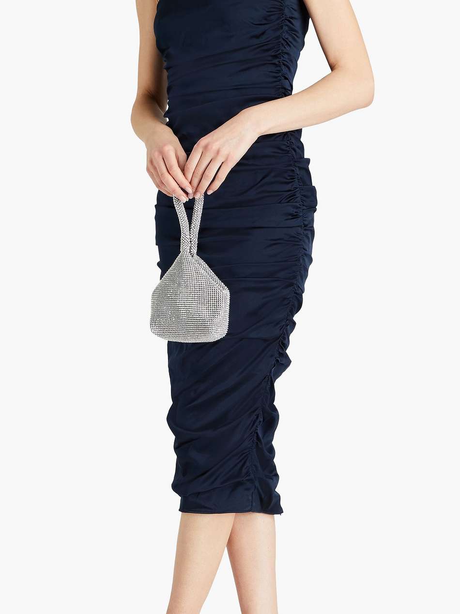 kupa strapless stretch-silk satin midi dress