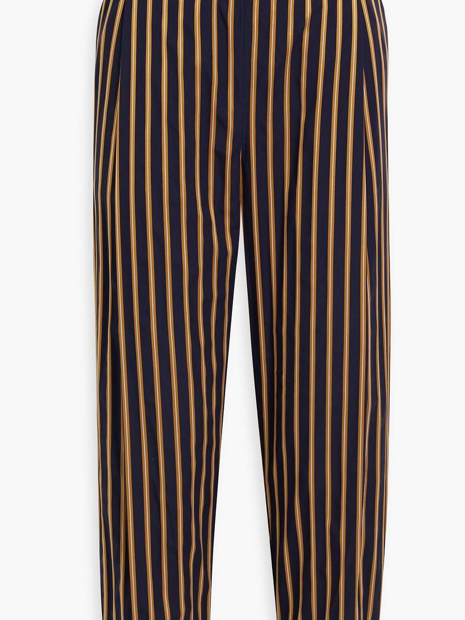 serenity cropped striped cotton-poplin tapered pants